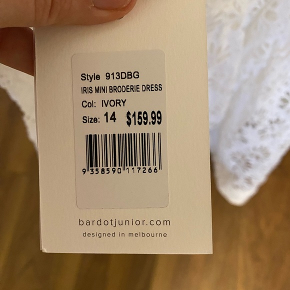 Bardot Junior White Eyelet Puff Sleeve Dress (Girls) - Picture 6 of 9